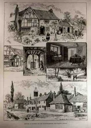 Schetsen in Chalfont St. Giles, Buckinghamshire, met Miltons Cottage